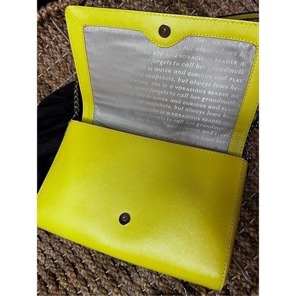 Kate Spade Canary Yellow Medium Flap Shoulder Bag - Picture 7 of 13